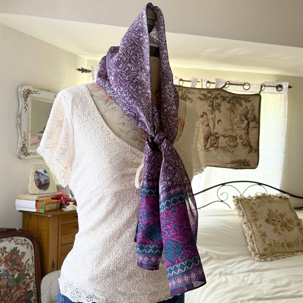 purple boho scarf